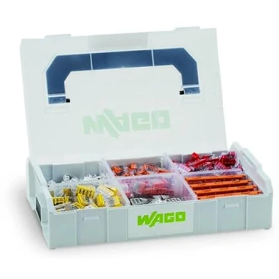 Imagen de WAGO Juego de terminales conexión 887 953 404 piezas, con diferentes caja y adaptador fijación la serie 2273 para todos los tipos escalera, en práctico L BOXX