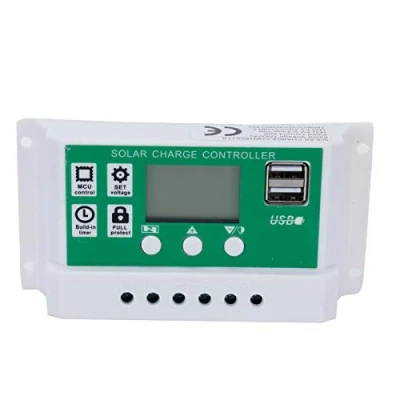 Imagen de Garosa Controlador de carga solar 60A 12V 24V MPPT Panel Regulador batería multifunción Seguimiento enfoque automático Pantalla LCD,controlador