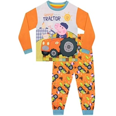 Imagen de Peppa Pig Pijama de George para Niños Conjunto Pijamas Infantiles Naranja 4 5 años