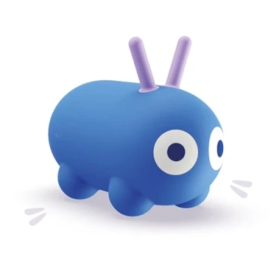 Imagen de Quut Saltar Skippi Juguete hinchable Interior y exterior Bomba incluida 35 x 46 cm Regalo Diseño A partir de 12 meses (azul cósmico)