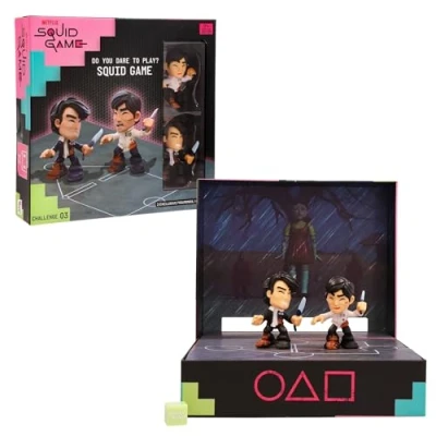 Imagen de Juego Desafio Final de El del Calamar, Mini Set, Recrea la Escena con 2 Figuras Exclusivas, Los Retos Serie Netflix para Jugar y Exhibir, Adultos a Partir 17 Años