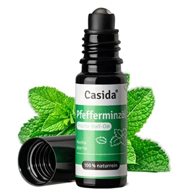 Imagen de Casida® Roll On de menta piperita refrescante, alivia dolores cabeza aceite perfumado, esencial para aromaterapia, ideal llevar siempre contigo calidad farmacias 10 ml