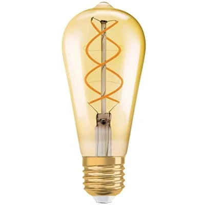 Imagen de bombilla LED vintage 1906 de Osram, base E27, blanco cálido, 2000 K, 4 W, repuesto para 28 W [clase energética G]