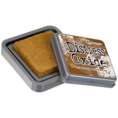 Imagen de Ranger Brushed Corduroy Tim Holtz Tinta Distress Oxide Chipped Sapphire, Marrón, 7,6 x cm