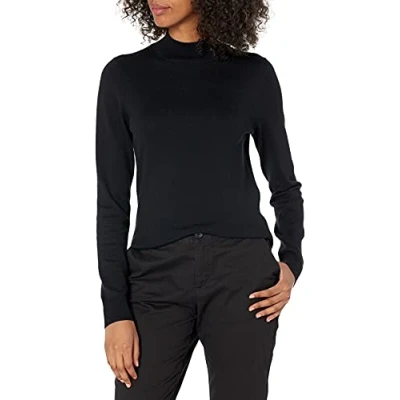 Imagen de Amazon Essentials Sudadera ligera con cuello en pico (disponible tallas grandes) Mujer, Negro, M