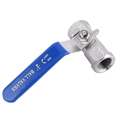 Imagen de Válvula de Bola,Válvula bola Acero Inoxidable 1/4&quot;,Válvula tubo puerto reducido Rosca 304 BSP Hembra una pieza recta para Agua y Aceite Gas,con Manija Palanca