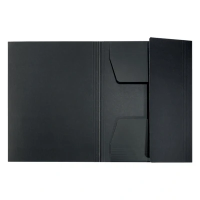 Imagen de Leitz Carpeta A4 de 3 Solapas, Capacidad para 250 Hojas, 100% Reciclable, Respetuoso con el Medio Ambiente, Gama Recycle, Negro, 39060095