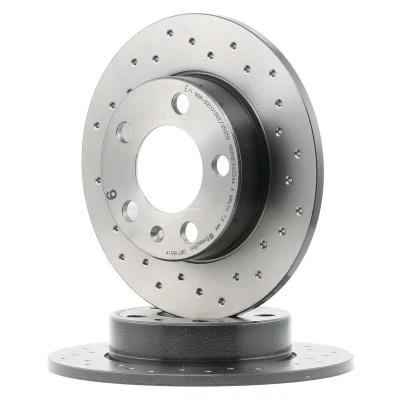 Imagen de BREMBO XTRA LINE 08.7165.1X Disco de freno 230 9 5 perforado, macizo revestido con tornillos VOLKSWAGEN: Polo V Hatchback, Golf 4 norauto, oscaro,
