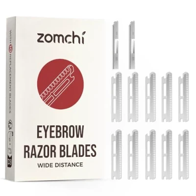 Imagen de ZOMCHI recambios para maquinilla de afeitar Dermaplaning, juego 10 cuchillas repuesto (amplia distancia), Dermaplane metal