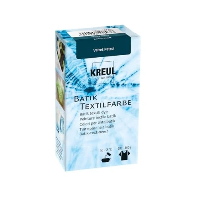 Imagen de KREUL 98540 Tinte textil Javana Batik, 70 g en polvo color azul aterciopelado, para teñir textiles con la técnica Shibori