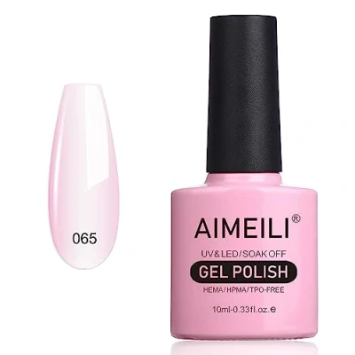Imagen de AIMEILI Esmaltes Semipermanentes para Uñas Soak Off UV LED De Gel Pink Nude (065) 10ml