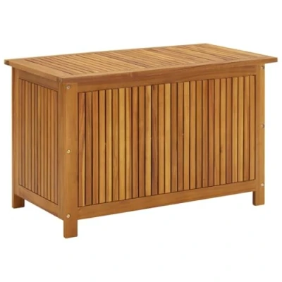 Imagen de vidaXL Caja de Almacenaje Jardín Patio Banco Almacenamiento Asiento Entrada Pasillo Decoración Hogar Duradero 90x50x58 cm Madera Maciza Acacia