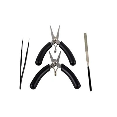 Imagen de herramientas de modelo metal, juego doblado metal DIY,herramientas montaje rompecabezas 3D incluyen kit 4 piezas