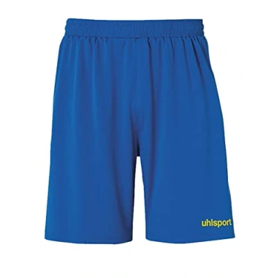 Imagen de Uhlsport Center Basic Shorts Without Slip De Juego, Hombre, Azur/Lima Amarillo, S