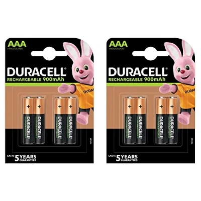 Imagen de Duracell Batería/Pila recargable (850 mAh, Níquel metal hidruro, AAA, 8 piezas)