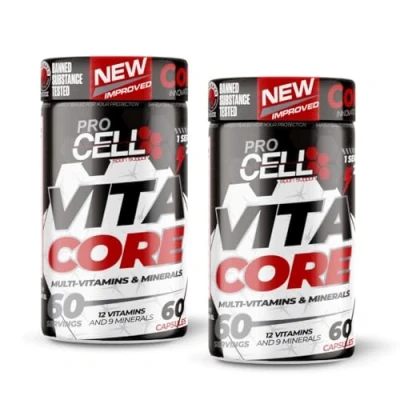 Imagen de ProCell VitaCore Multivitamínico con Minerales (60 cápsulas / 2 meses) Vitaminas del Grupo B, Vitamina C y E Apoya el Metabolismo Sistema Inmunitario Propiedades Antioxidantes