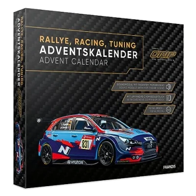 Imagen de FRANZIS 67192 Calendario de Adviento Rallye, Racing, Tuning, Powered by Grip, modelo un vehículo carreras a escala 1:43