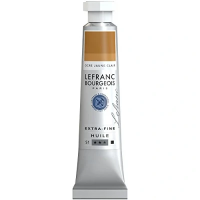Imagen de Lefranc Bourgeois Óleo Extra Fino 20ml Tubo de pintura, Ocre Amarillo Claro