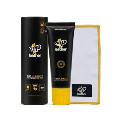 Imagen de Crep Protect Acondicionador de cuero con protección UV, loción nutritiva rejuvenece, limpia y protege tenis, zapatos, botas cuero, nanotecnología repele el agua, polvo las manchas, Negro ,