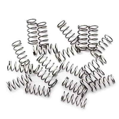 Imagen de Musiclily Pro 10x4,5mm Muelles Selleta de Acero Inoxidable para Puente Guitarra Eléctrica Strat Tele, Color Original (Juego 20)