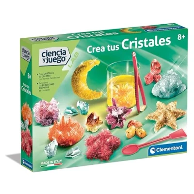 Imagen de Clementoni CREA Tus Cristales 55547 Juguete científico para Crear Propios de Distintas Formas y Colores, aprendiendo a la Vez principios científicos, 8 años+