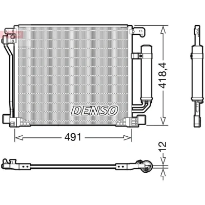 Imagen de DENSO DCN46025 Condensador con secador R 134 a NISSAN: Juke