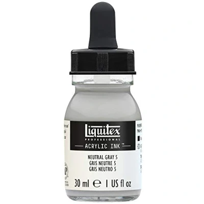 Imagen de Liquitex Tinta acrílica Ink Profesional Frasco 30 ml, Gris Neutro 5