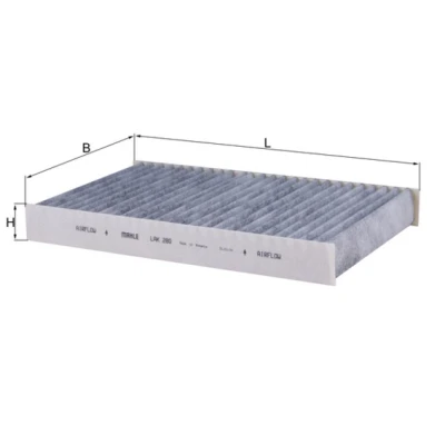 Imagen de MAHLE ORIGINAL LAK 280 Filtro de habitáculo carbón activado 268,0, 270,0, 270 157, 158 30,0 LAND ROVER: Range Rover Sport, Discovery 3