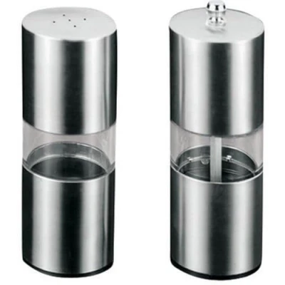 Imagen de Metaltex Juego Sal Y Pimienta INOX/ACRIL. 13 CMS, Plateado, Estandar