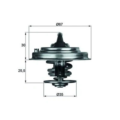 Imagen de MAHLE ORIGINAL TX 30 71D Termostato, refrigerante 71 67 con junta AUDI: A6 C4 Berlina, C5 A4 B6 VOLKSWAGEN: Passat B5 GP Berlina