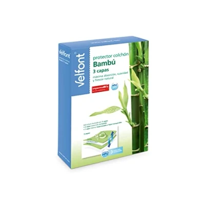 Imagen de Velfont Protector colchón Bambú 3 Capas 135, Blanco