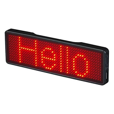 Imagen de placa de nombre LED recargable la marca DIY programable desplazamiento mensajes pantalla LED, tipo 2