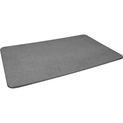 Imagen de Cornat KGPLGOH Alfombrilla de baño 60 x 39 1 cm, Hecha Tierra diatomeas, Material Natural sostenible y sólido, Absorbente Agua, Secado rápido, antibacteriana Agradable al Tacto, Gris