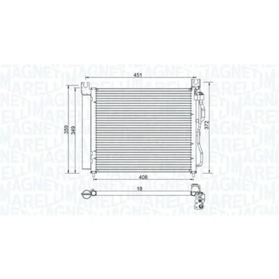 Imagen de MAGNETI MARELLI 350203952000 Condensador con secador 408x349x18 349 408 18
