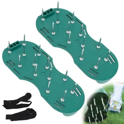 Imagen de zapatos aireadores de césped, uñas, jardín con cierre velcro, instalación gratuita, aireador jardín, el césped ideal para patio,