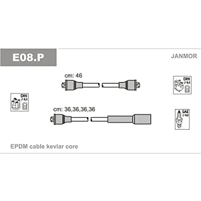 Imagen de JANMOR E08.P Juego de Cables Encendido