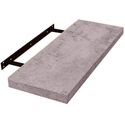 Imagen de EUGAD Estante Flotante de Pared Retro Estantería Madera Colgar Libro CD para Salon Dormitorio 80cm Gris 0144QJ