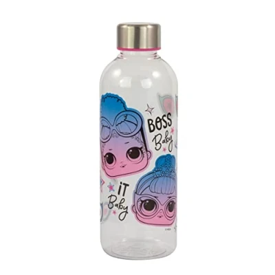 Imagen de p:os L.O.L. Surprise 31944 Cantimplora para niña, transparente, aprox. 850 ml, de plástico con cierre rosca acero inoxidable, libre BPA y ftalatos