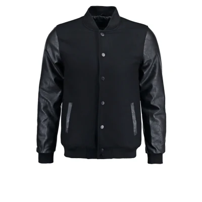 Imagen de Urban Classics Oldschool College Jacket Chaqueta fina, Hombre, Talla: 5XL, Black/black