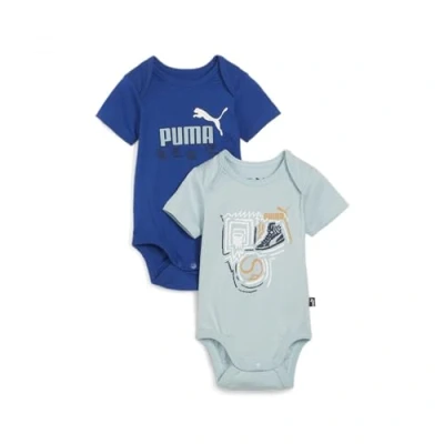 Imagen de Puma Minicats Newborn Bodysuit Unisex 2 PACK Regalos para bebés niños, Talla: 1 2m, Turquoise surf