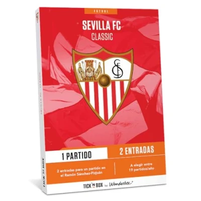Imagen de Tick&amp;Box Caja Regalo Sevilla FC 2 entradas para 1 Partido de fútbol en el Ramón Sánchez Pizjuán a Elegir Entre 19 Partidos al año Idea Original Supporters