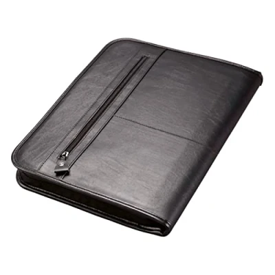 Imagen de Alassio 30014 Carpeta de anillas Limone, DIN A4, piel negra, aprox. 36 x 28,5 4 cm
