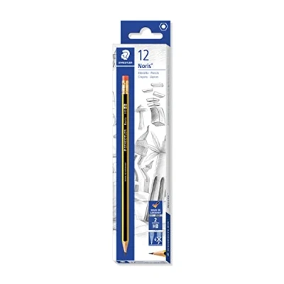 Imagen de Staedtler Noris 122 HB. lápices de madera certificada. Caja 12 con goma y mina