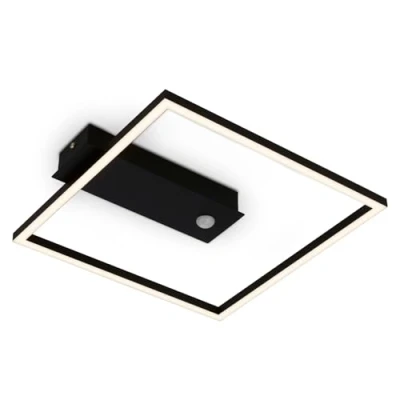 Imagen de Briloner Plafón LED con sensor Nici cuadrado negro