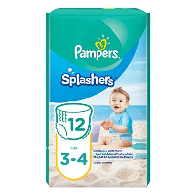 Imagen de Pampers Splashers Pantalones de natación, talla 3 4, 6 12 kg, paquete transporte, unidades