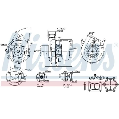 Imagen de NISSENS 93337 Turbocompresor de gases escape con juntas