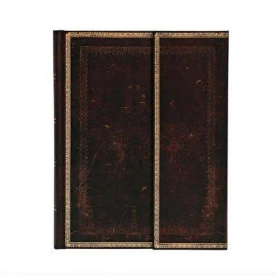 Imagen de Black Moroccan Ultra Lined Hardcover Journal (Wrap Closure) (Old Leather Collection)