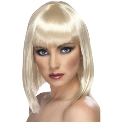 Imagen de Smiffys Peluca glamurosa, rubia, corta, despuntada con flequillo