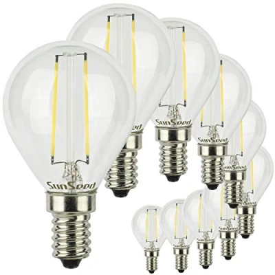 Imagen de SUNSEED 10x Bombilla Esférica Filamento LED E14 2W = 25W Blanco Neutro 4000K