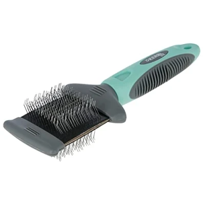 Imagen de Kerbl Pet Cepillo suave doble, con cabezal flexible, 19 x 7 cm
